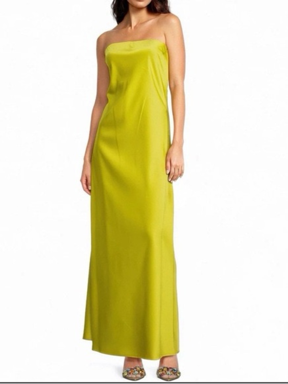 Gianni Bini Francesca Satin
Strapless Slip Maxi Dress